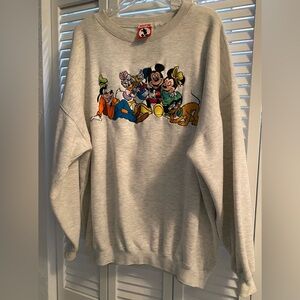 Mickey Character Long Sleeve Sweatshirt made of 80% cotton and 20% polyester.